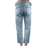 Liverpool Women's Blue Straight Leg High Rise Frayed Raw Hem Crop Denim Jeans 8 Photo 2
