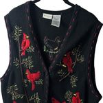 White Stag Vintage  Button Up Sweater Vest Cardinals Holiday Cabin Cozy 18W/20W Photo 2