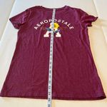 Aeropostale women's size large burgundy classic crew shirt Photo 3