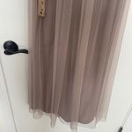 Amsale Aliki G98U Tulle Maxi Dress Formal Evening Gown Party Bridesmaid Size 2 Tan Photo 11