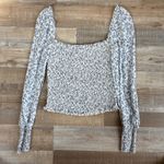 Reformation Pinto White Blue Floral Top Size S Photo 2