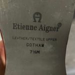 Etienne Aigner Vintage 1970 Burgundy Leather And Cream Loafers Photo 6