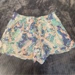 Lavender Brown  Pastel Python snakeskin Print Lined Shorts S POCKETS Photo 0