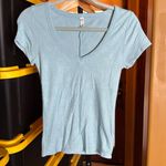 Free People  Intimately Hi Honey Baby Tee Shirt Teal Size Small Photo 1