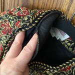 Maggy London Vintage 80s Kenneth Nolan 100% Silk floral blazer jacket red gold 2 Photo 5