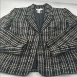 Worthington  Black and Cream Plaid Blazer Photo 15
