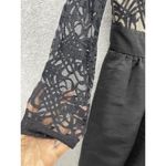 Eliza J . Women's Dress Fit & Flare Black Lace Top Size 0 Petite Long Sleeve Photo 7