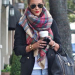 Modcloth  bloggers favorite Loch & Key Tartan plaid large blanket scarf Photo 3