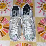 P448  sliver & snakeskin sneakers Photo 0