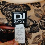 American Vintage DJ & Co Vintage Bronze Black Cheongasm Style Asian Long Coat Dress Size 16 Photo 4