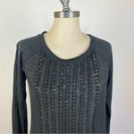 Rebecca Taylor  Black Linen Braided Top Photo 2