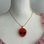 Hot Topic Red Alien resin Pendant Necklace Photo 2