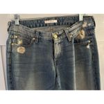 7 For All Mankind  Jiselle Wide Leg Loose Fit Distressed Blue Jeans Size 27 Photo 1