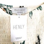 Hayden  Los Angeles Cream Floral Puff Sleeve Mini Tiered Dress with Pockets Small Photo 6