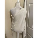 J.Crew  Asymmetrical Off The Shoulder Top in Stretch Cotton Ivory L Photo 2