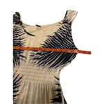 Vld Floral Dress Tropical Sundress Palm Leaves Midi Dress Summer Vacation Beach White Size M Photo 7