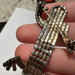Prong Set Rhinestone Novelty Lizard Brooch Pin With Green Eyes Photo 4