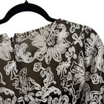 Alex Evenings Black White Floral Blouse Party Cocktail Wedding Womens XL Photo 4