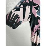 Motherhood Maternity Dress Womens Small Ruched Tropical Leaf Print Summer Casual Photo 3