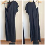 KES Black Assumetrical Full Length Black Dress Silk Size L Photo 1