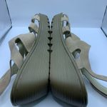 Skechers  Memory Foam Slingback Platform Wedge Beige Suede Sandals Women's Sz10 Photo 5