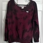 PINK - Victoria's Secret Victoria's Secret Women’s Pink Sweatshirt -Size  XS  Burgundy Tie Dye - Dog Logo Photo 0