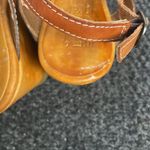 Spring Step L’Artiste couture floral hand painted Leather wedge sandals Size 38 Orange Photo 5