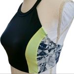 Athleta Women's 𝅺 black/green/gray high neck sports bra size xs Photo 2