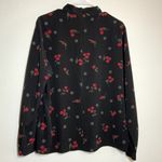 Pendleton Vintage  Skirt Set 90s Blouse Poppy Print Floral Black Red Matching 12 Photo 2