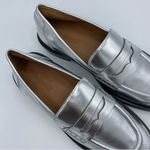 Madewell The Vernon Loafer in silver size 8 preppy academia office career Photo 2