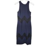 Jonathan Simkhai Lattice Cutout Sheath Midi Dress in Navy/Black Black Size 4 Photo 8