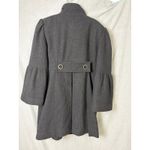 Miss Sixty Wool Blend Military Coat Gray XL Funnel Neck Bell Sleeves Mod Photo 5