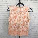 Lucky Brand Woodblock Floral Tie Front Tank Top Photo 2