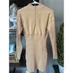 Bloomingdale'sLVIR Daytime Mini Ribbed Sweater Mini Dress Beige Womens Size Larg Brown Size L Photo 4