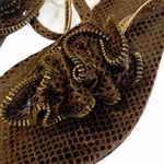 Candie's  Size 6 Brown Ruffle Toe Thong Flip Flop Sandal‎ New NWT Photo 1