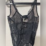 Victoria's Secret Victoria’s Secret Black Studded Lace Teddy Photo 4