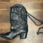 Vintage Cowboy Boot Purse Black Photo 0