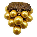 Gold faux pearls grape cluster dress clip Photo 0