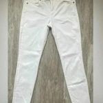 CAbi  | White Denim Cinch Skinny Jeans | Size 6 Photo 1