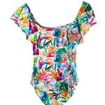 Lauren Ralph Lauren Off The Shoulder Tummy Control One Piece Swimsuit US 14 Photo 1