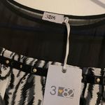 Three Eighty Two NWT  Zebra Print Sleeveless Smocked Mini Dress Size Medium Photo 3