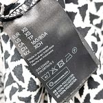 Anthropologie H&M Geometric Abstract Print Pattern Button Up Blouse Shirt Top Black White XS Photo 8