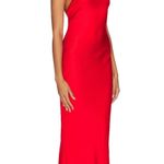Revolve Red Halter Prom Dress Photo 1