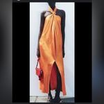 ZARA  Woman Collection Orange
Jacquard Halter boho Dress NWT party resort 189$ Photo 1