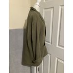 Madewell  Womens Olive Green Dorset Lightspun Button Front Relaxed Fit Blazer M Photo 2