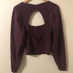 Free People Saffron Open Back Puff Sleeved Sweater in Purple - Size Small Photo 4