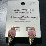BaubleBar  X SUGAR FIX “I SCREAM, YOU SCREAM” ICE CREAM CONE EARRINGS NEW Photo 0