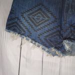 Adam Levine  Denim Blue Patterned Women's Shorts Photo 3