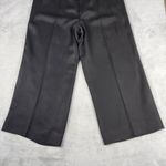 Banana Republic  Womens Wide Leg Cropped Pants Black Linen Blend Size 12 Photo 2