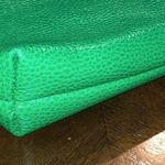 Green Faux Leather Vintage Clutch Handbag Purse Photo 3